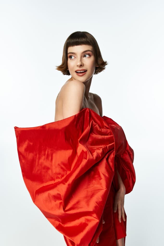 Full body model editorial hero look